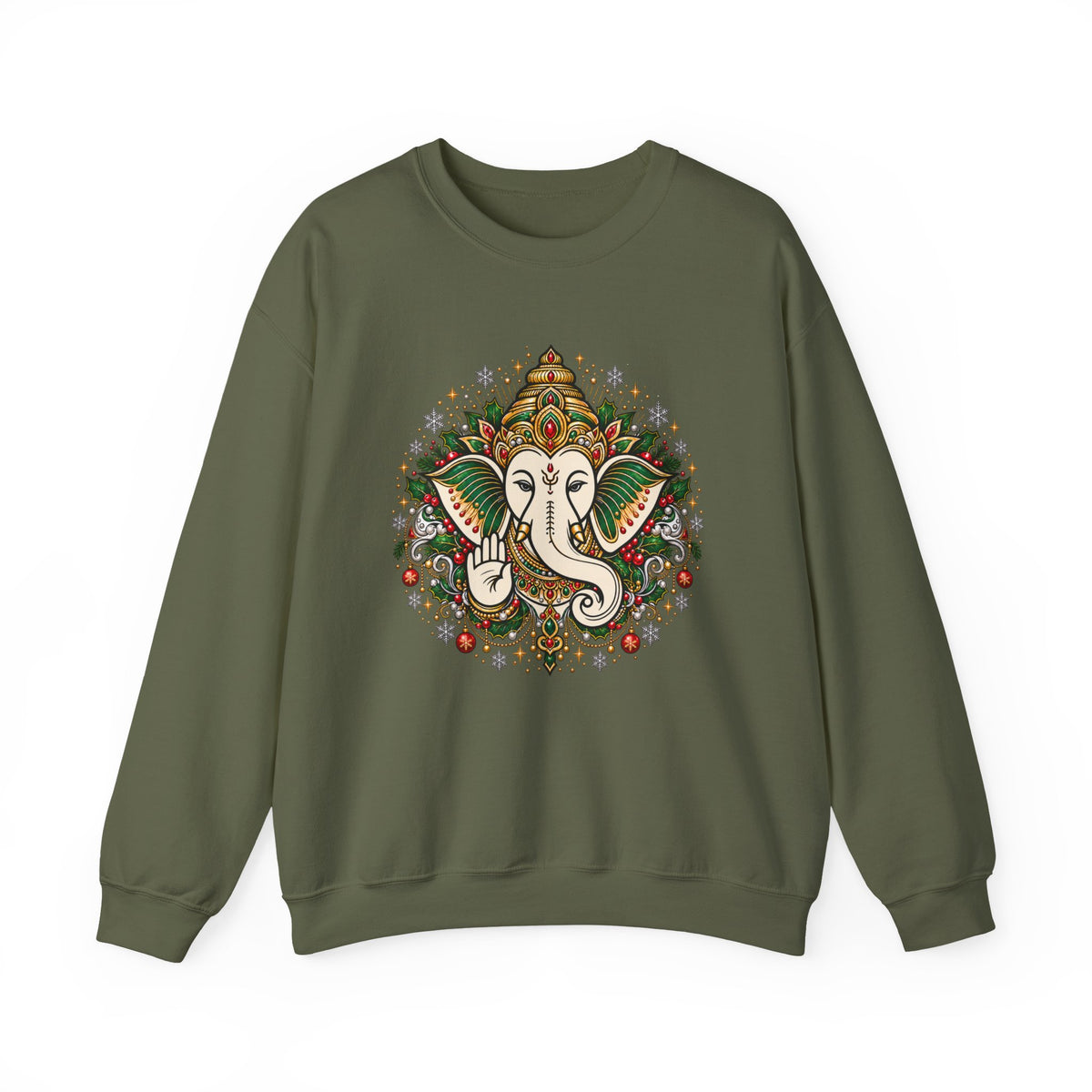 Personalized Ganesh Holiday Sweatshirt, South Asian Fun Party & Festive Wear