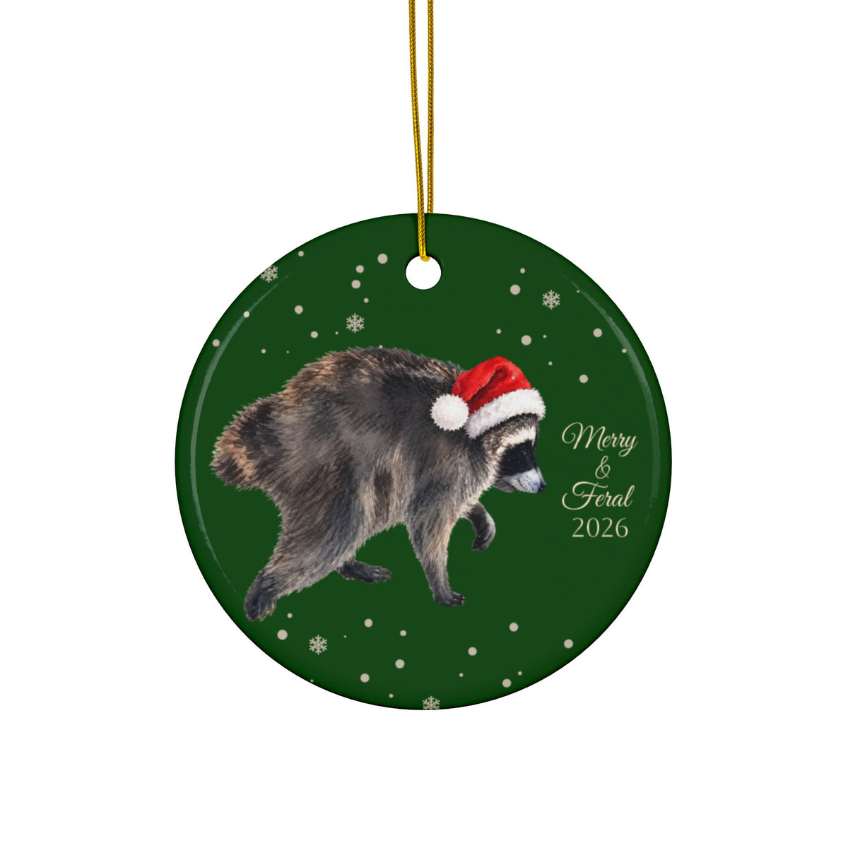 Jimothy the Racoon Christmas Ornament, Fun Animal Lover Holiday Decor