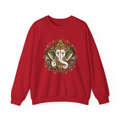 Personalized Ganesh Holiday Sweatshirt, South Asian Fun Party & Festive Wear