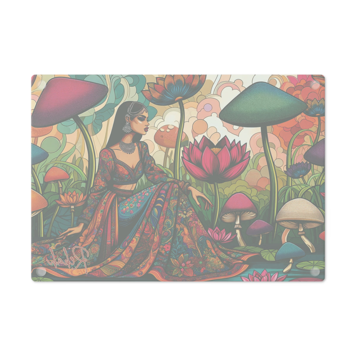 Custom Bollywood Lovers Tempered Glass Cutting & Charcuterie Board, New Home Kitchen Decor