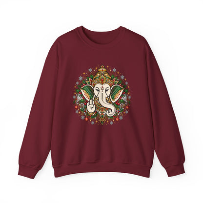 Personalized Ganesh Holiday Sweatshirt, South Asian Fun Party & Festive Wear