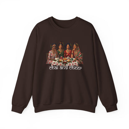 Custom Text Bollywood Christmas Sweatshirt for Chai Lovers