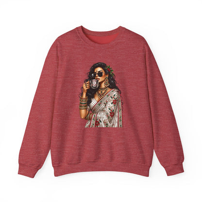 Custom Text Bollywood Christmas Sweatshirt, Desi Holiday Apparel for Parties