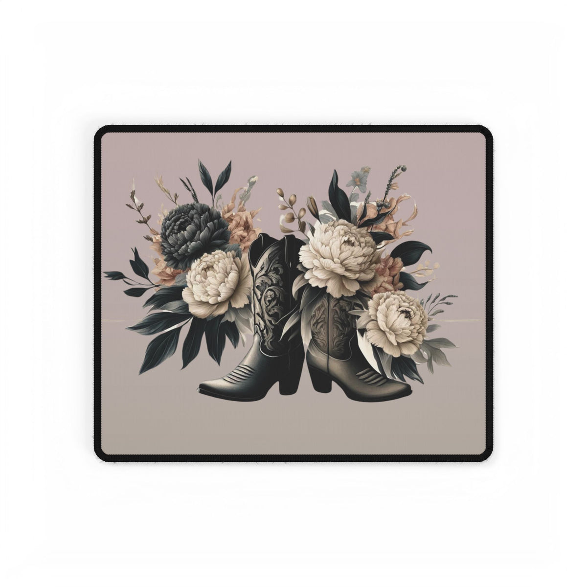 Custom Cowgirl Desk Mat Mouse Pad, Boots Hats Western Gifts for Home Office & Study