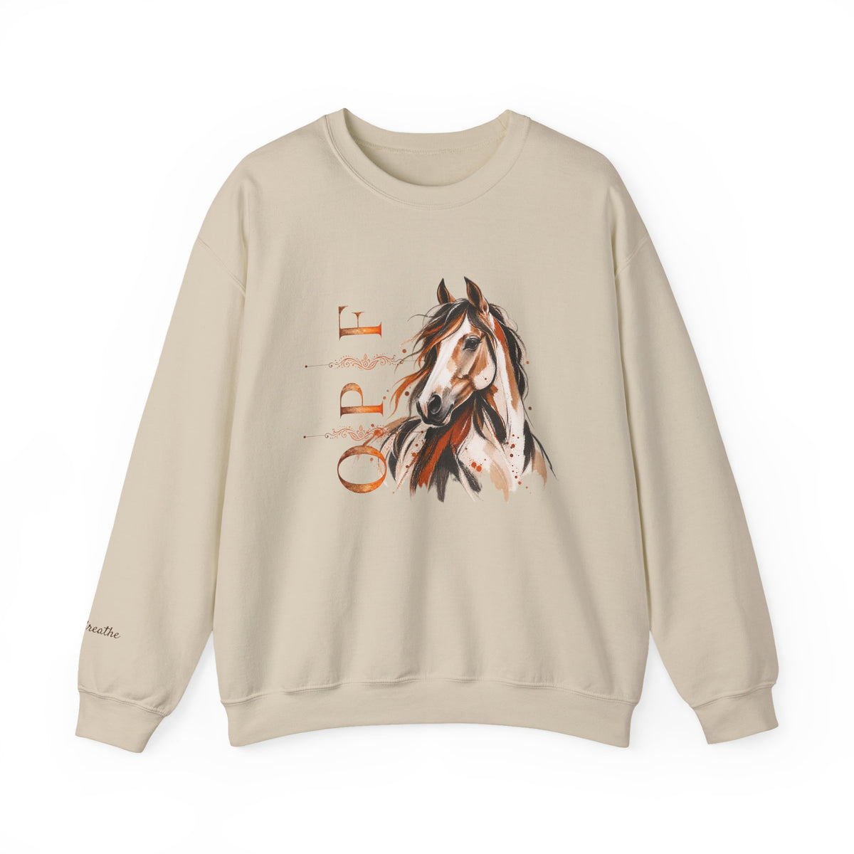 Orange Peel Finds Exclusive Horse Lovers Sweatshirt, Chic Modern Sweatshirts for Her and Him