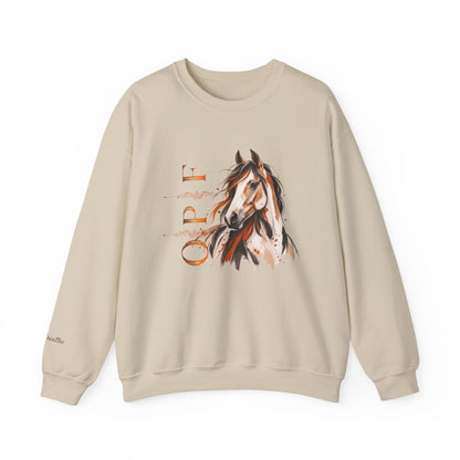 Orange Peel Finds Exclusive Horse Lovers Sweatshirt, Chic Modern Sweatshirts for Her and Him