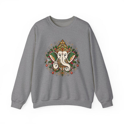 Personalized Ganesh Holiday Sweatshirt, South Asian Fun Party & Festive Wear