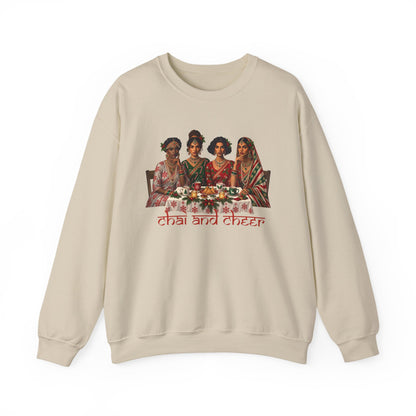 Custom Text Bollywood Christmas Sweatshirt for Chai Lovers