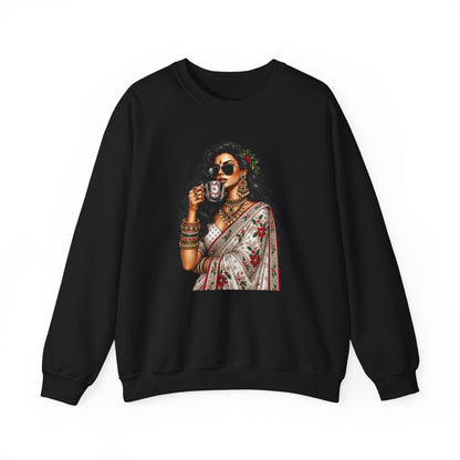 Custom Text Bollywood Christmas Sweatshirt, Desi Holiday Apparel for Parties