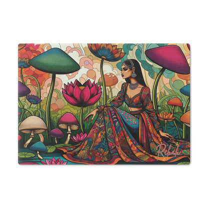 Custom Bollywood Lovers Tempered Glass Cutting & Charcuterie Board, New Home Kitchen Decor