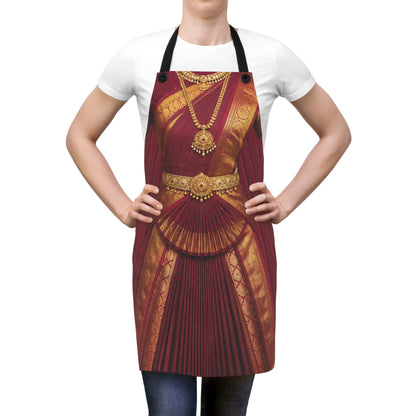 Bharatanatyam Novelty Apron, Arangetram Classical Dance Recital South Indian Gifts, Carnatic Chef Gift
