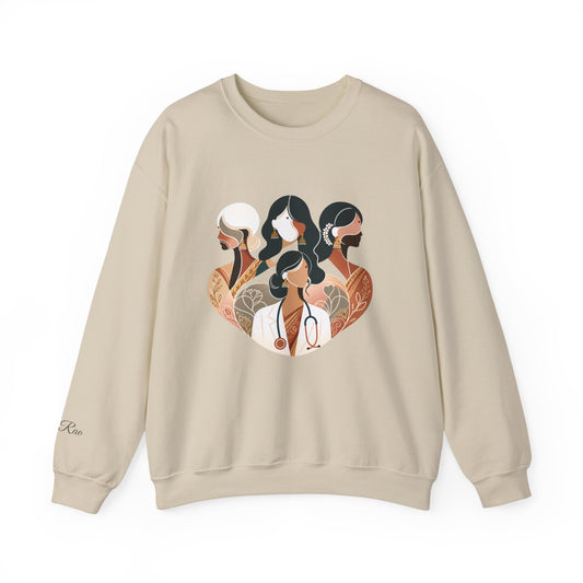 Custom Designation Desi Medical Professional Sweatshirt, Chic and Inclusive Nurse Doctor ARNP NP Graduation Gifts for Her