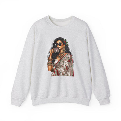 Custom Text Bollywood Christmas Sweatshirt, Desi Holiday Apparel for Parties