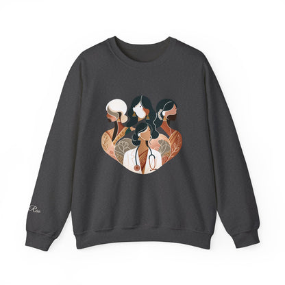 Custom Designation Desi Medical Professional Sweatshirt, Chic and Inclusive Nurse Doctor ARNP NP Graduation Gifts for Her