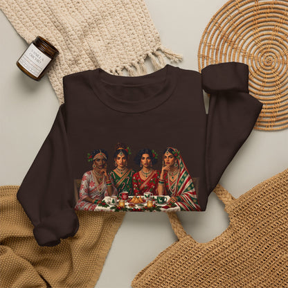 Custom Text Bollywood Christmas Sweatshirt for Chai Lovers