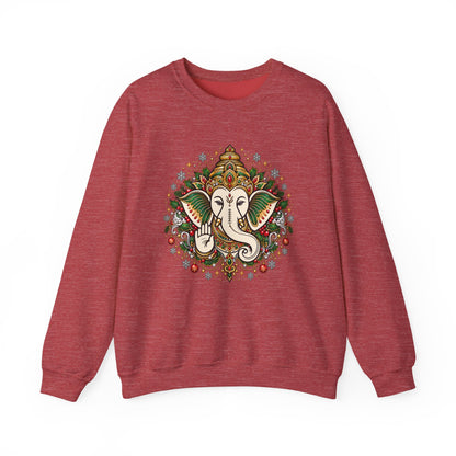 Personalized Ganesh Holiday Sweatshirt, South Asian Fun Party & Festive Wear