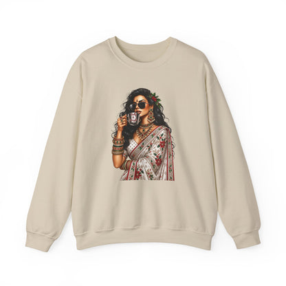 Custom Text Bollywood Christmas Sweatshirt, Desi Holiday Apparel for Parties