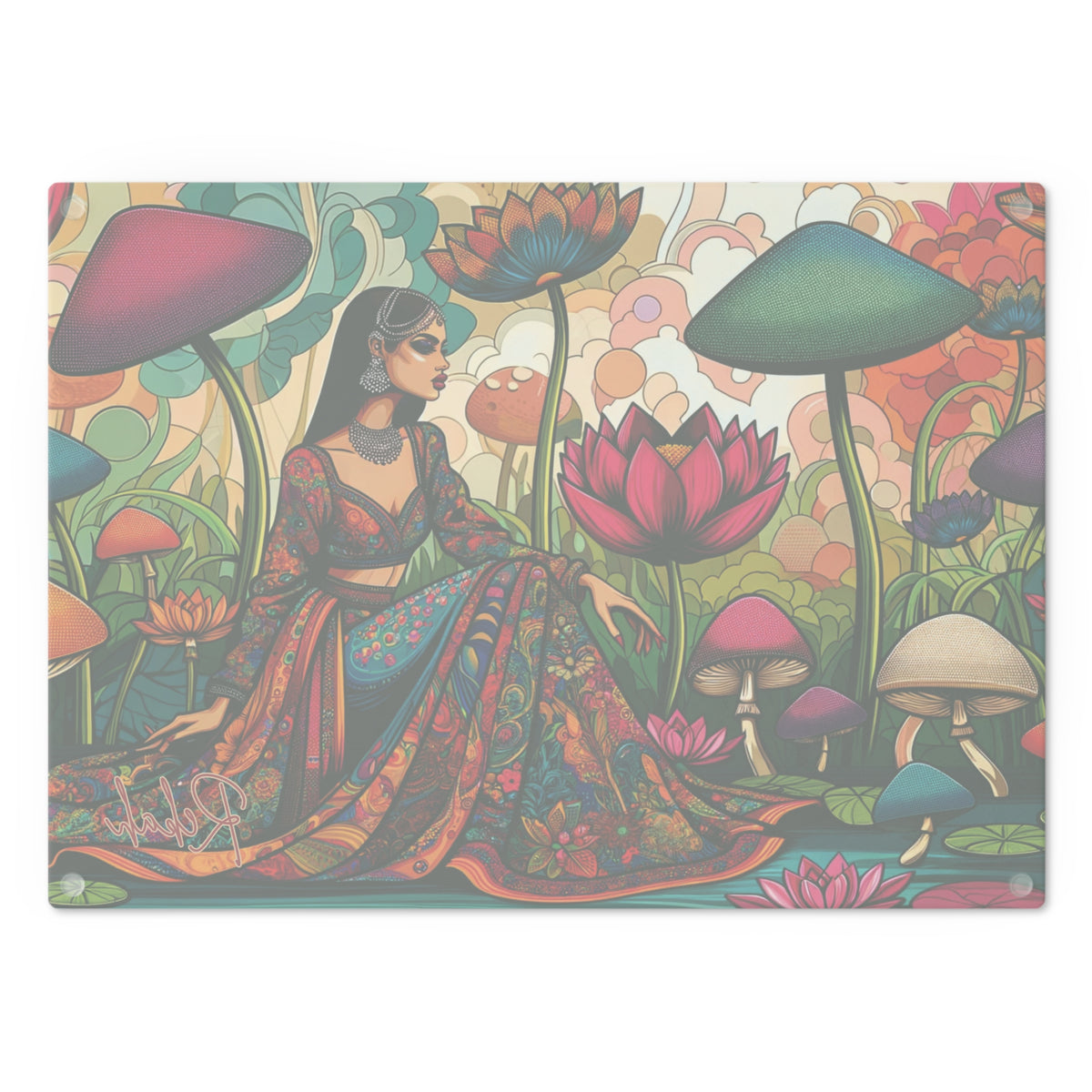 Custom Bollywood Lovers Tempered Glass Cutting & Charcuterie Board, New Home Kitchen Decor