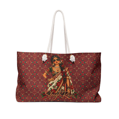 Custom Text South Asian Bollywood Christmas Tote Bag