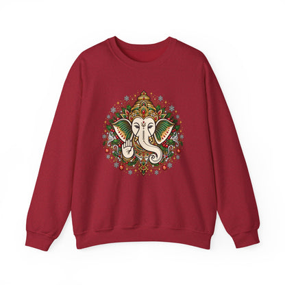 Personalized Ganesh Holiday Sweatshirt, South Asian Fun Party & Festive Wear