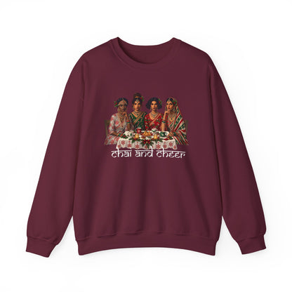 Custom Text Bollywood Christmas Sweatshirt for Chai Lovers