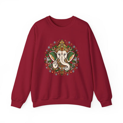 Personalized Ganesh Holiday Sweatshirt, South Asian Fun Party & Festive Wear