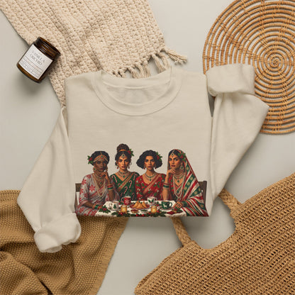 Custom Text Bollywood Christmas Sweatshirt for Chai Lovers