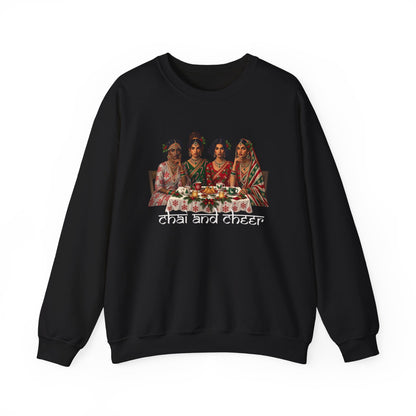 Custom Text Bollywood Christmas Sweatshirt for Chai Lovers