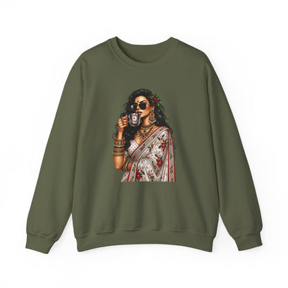 Custom Text Bollywood Christmas Sweatshirt, Desi Holiday Apparel for Parties