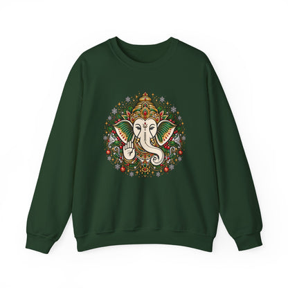 Personalized Ganesh Holiday Sweatshirt, South Asian Fun Party & Festive Wear