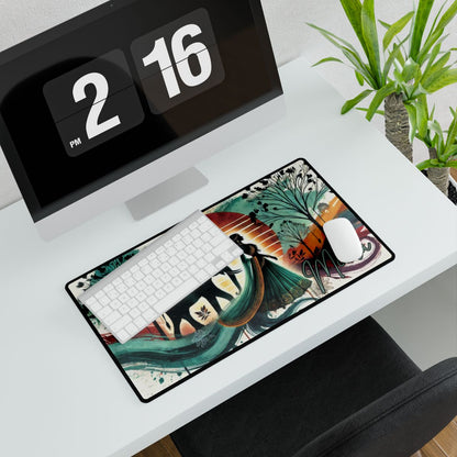 Custom Bollywood Rani Desk Mat Mouse Pad, Chic South Asian Home & Office Decor