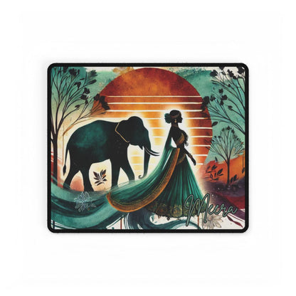 Custom Bollywood Rani Desk Mat Mouse Pad, Chic South Asian Home & Office Decor