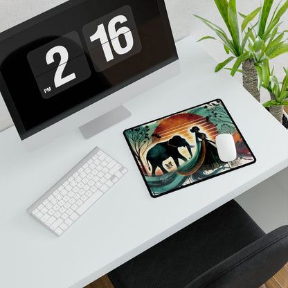 Custom Bollywood Rani Desk Mat Mouse Pad, Chic South Asian Home & Office Decor