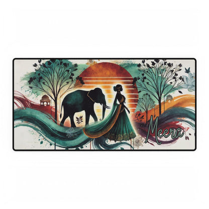 Custom Bollywood Rani Desk Mat Mouse Pad, Chic South Asian Home & Office Decor