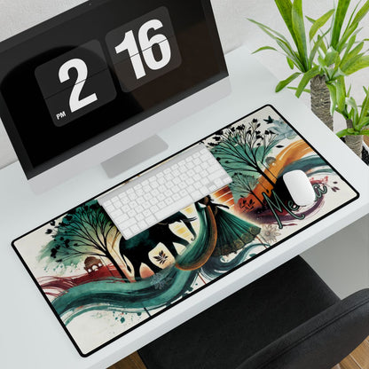 Custom Bollywood Rani Desk Mat Mouse Pad, Chic South Asian Home & Office Decor