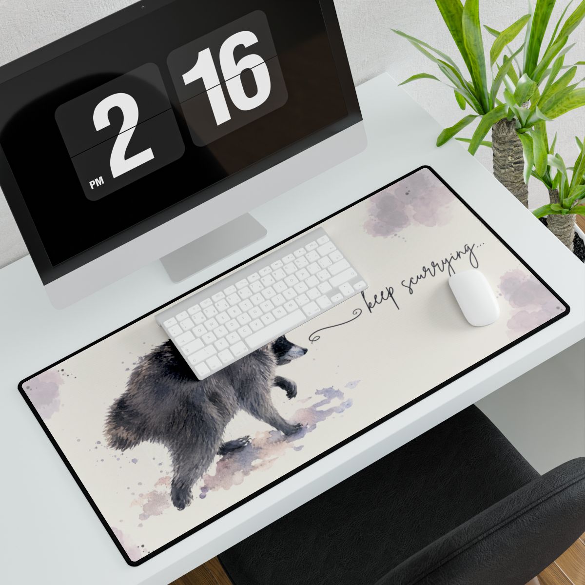 Jimothy Desk Mat, Raccoon Lovers Large Gaming Mouse Pad