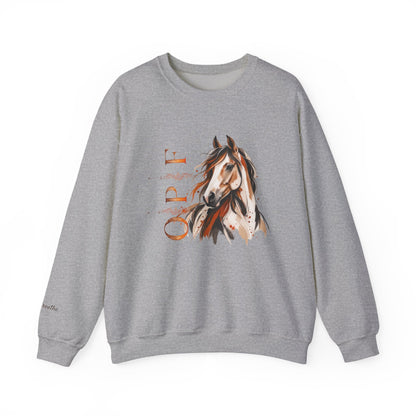 Orange Peel Finds Exclusive Horse Lovers Sweatshirt, Chic Modern Sweatshirts for Her and Him