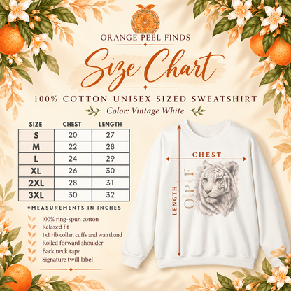 Orange Peel Finds Exclusive - 100% Cotton Tiger Sweatshirt