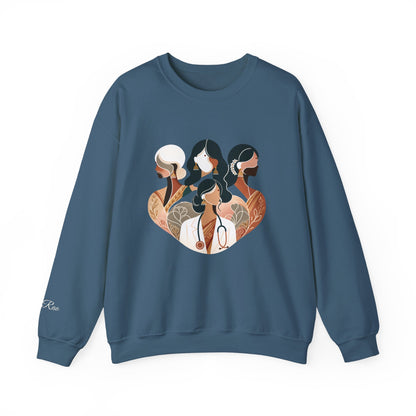 Custom Designation Desi Medical Professional Sweatshirt, Chic and Inclusive Nurse Doctor ARNP NP Graduation Gifts for Her