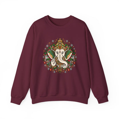 Personalized Ganesh Holiday Sweatshirt, South Asian Fun Party & Festive Wear