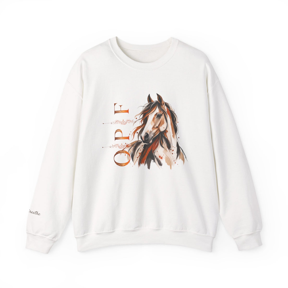 Orange Peel Finds Exclusive Horse Lovers Sweatshirt, Chic Modern Sweatshirts for Her and Him