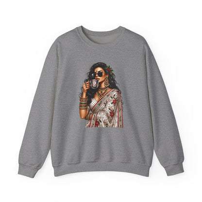 Custom Text Bollywood Christmas Sweatshirt, Desi Holiday Apparel for Parties