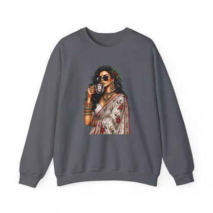 Custom Text Bollywood Christmas Sweatshirt, Desi Holiday Apparel for Parties
