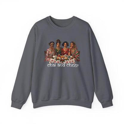 Custom Text Bollywood Christmas Sweatshirt for Chai Lovers