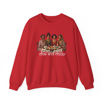 Custom Text Bollywood Christmas Sweatshirt for Chai Lovers