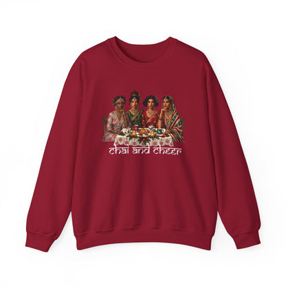 Custom Text Bollywood Christmas Sweatshirt for Chai Lovers