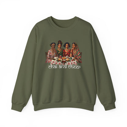 Custom Text Bollywood Christmas Sweatshirt for Chai Lovers