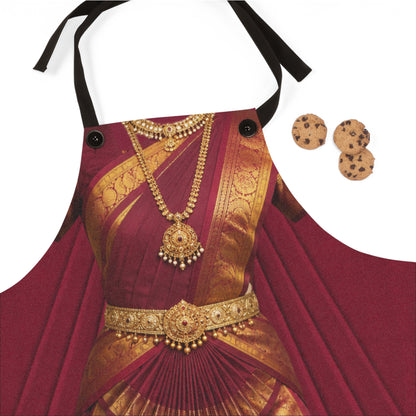 Bharatanatyam Novelty Apron, Arangetram Classical Dance Recital South Indian Gifts, Carnatic Chef Gift