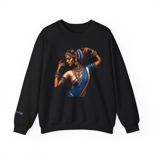Chic Bharatanatyam Sweatshirt, South Indian Positive Energy Good Vibes Sweatshirt
