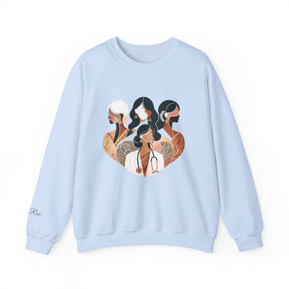 Custom Designation Desi Medical Professional Sweatshirt, Chic and Inclusive Nurse Doctor ARNP NP Graduation Gifts for Her